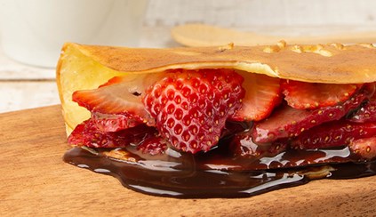 Hotcake de Fresas con Chocolate - Apto FASE 4